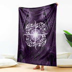 New Zealand Matariki Waipunarangi Blanket Maori Moko Purple Galaxy