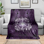 New Zealand Matariki Waipunarangi Blanket Maori Moko Purple Galaxy