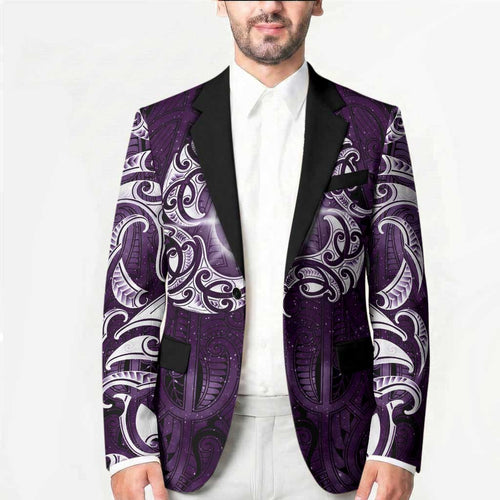 New Zealand Matariki Waipunarangi Blazer Maori Moko Purple Galaxy