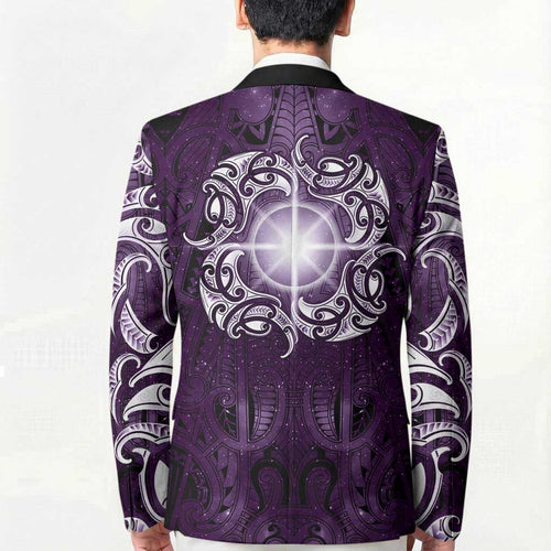 New Zealand Matariki Waipunarangi Blazer Maori Moko Purple Galaxy
