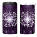 New Zealand Matariki Waipunarangi 4 in 1 Can Cooler Tumbler Maori Moko Purple Galaxy