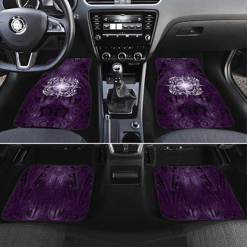 New Zealand Matariki Waipunarangi Car Mats Maori Moko Purple Galaxy
