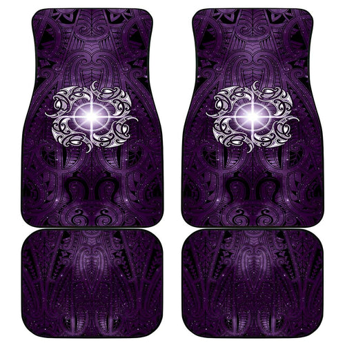 New Zealand Matariki Waipunarangi Car Mats Maori Moko Purple Galaxy
