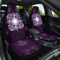 New Zealand Matariki Waipunarangi Car Seat Cover Maori Moko Purple Galaxy