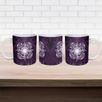 New Zealand Matariki Waipunarangi Ceramic Mug Maori Moko Purple Galaxy