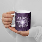 New Zealand Matariki Waipunarangi Ceramic Mug Maori Moko Purple Galaxy