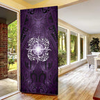 New Zealand Matariki Waipunarangi Door Cover Maori Moko Purple Galaxy