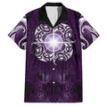 New Zealand Matariki Waipunarangi Family Matching Mermaid Dress and Hawaiian Shirt Maori Moko Purple Galaxy