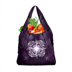 New Zealand Matariki Waipunarangi Grocery Bag Maori Moko Purple Galaxy