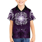 New Zealand Matariki Waipunarangi Hawaiian Shirt Maori Moko Purple Galaxy