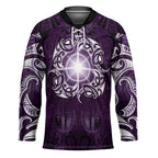 New Zealand Matariki Waipunarangi Hockey Jersey Maori Moko Purple Galaxy