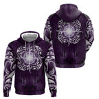 New Zealand Matariki Waipunarangi Hoodie Maori Moko Purple Galaxy