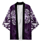 New Zealand Matariki Waipunarangi Kimono Maori Moko Purple Galaxy