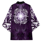 New Zealand Matariki Waipunarangi Kimono Maori Moko Purple Galaxy