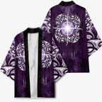New Zealand Matariki Waipunarangi Kimono Maori Moko Purple Galaxy