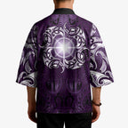 New Zealand Matariki Waipunarangi Kimono Maori Moko Purple Galaxy
