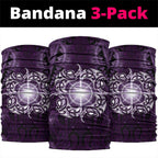 New Zealand Matariki Waipunarangi Neck Gaiter Maori Moko Purple Galaxy