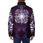 New Zealand Matariki Waipunarangi Padded Jacket Maori Moko Purple Galaxy