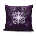 New Zealand Matariki Waipunarangi Pillow Cover Maori Moko Purple Galaxy