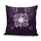 New Zealand Matariki Waipunarangi Pillow Cover Maori Moko Purple Galaxy