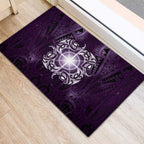 New Zealand Matariki Waipunarangi Rubber Doormat Maori Moko Purple Galaxy