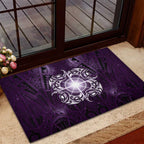 New Zealand Matariki Waipunarangi Rubber Doormat Maori Moko Purple Galaxy