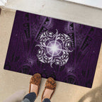 New Zealand Matariki Waipunarangi Rubber Doormat Maori Moko Purple Galaxy