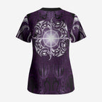 New Zealand Matariki Waipunarangi Scrub Top Maori Moko Purple Galaxy