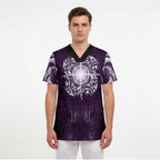 New Zealand Matariki Waipunarangi Scrub Top Maori Moko Purple Galaxy