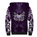 New Zealand Matariki Waipunarangi Sherpa Hoodie Maori Moko Purple Galaxy