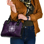 New Zealand Matariki Waipunarangi Shoulder Handbag Maori Moko Purple Galaxy