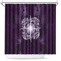 New Zealand Matariki Waipunarangi Shower Curtain Maori Moko Purple Galaxy