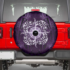 New Zealand Matariki Waipunarangi Spare Tire Cover Maori Moko Purple Galaxy