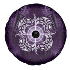 New Zealand Matariki Waipunarangi Spare Tire Cover Maori Moko Purple Galaxy