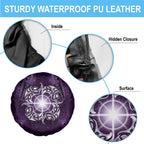 New Zealand Matariki Waipunarangi Spare Tire Cover Maori Moko Purple Galaxy