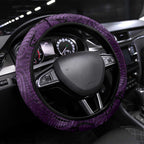 New Zealand Matariki Waipunarangi Steering Wheel Cover Maori Moko Purple Galaxy
