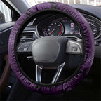 New Zealand Matariki Waipunarangi Steering Wheel Cover Maori Moko Purple Galaxy