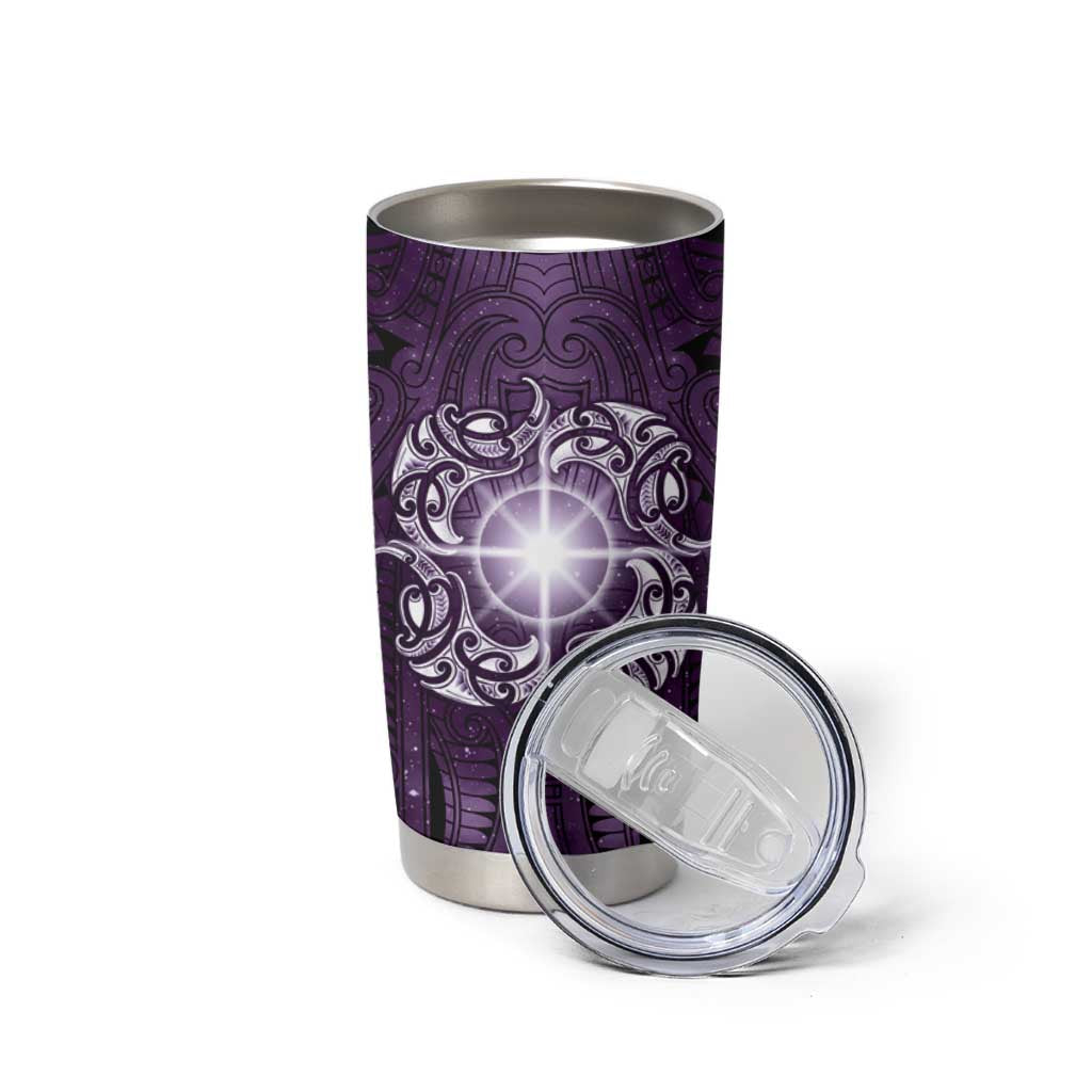 New Zealand Matariki Waipunarangi Tumbler Cup Maori Moko Purple Galaxy