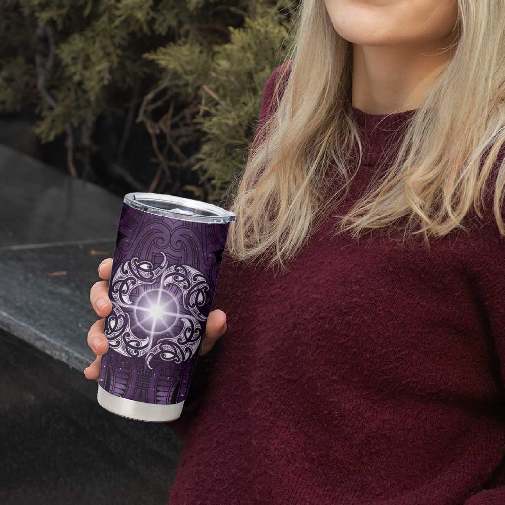 New Zealand Matariki Waipunarangi Tumbler Cup Maori Moko Purple Galaxy