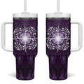 New Zealand Matariki Waipunarangi Tumbler With Handle Maori Moko Purple Galaxy