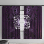 New Zealand Matariki Waipunarangi Window Curtain Maori Moko Purple Galaxy