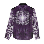 New Zealand Matariki Waipunarangi Women Casual Shirt Maori Moko Purple Galaxy