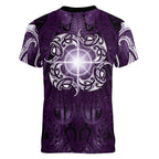 New Zealand Matariki Waipunarangi Women V-Neck T-Shirt Maori Moko Purple Galaxy
