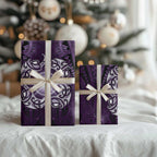 New Zealand Matariki Waipunarangi Wrapping Paper Maori Moko Purple Galaxy