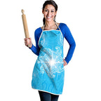 New Zealand Matariki Waiti Apron Maori Moko Cyan Galaxy