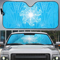 New Zealand Matariki Waiti Auto Sun Shade Maori Moko Cyan Galaxy