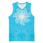 New Zealand Matariki Waiti Basketball Jersey Maori Moko Cyan Galaxy
