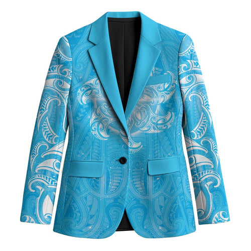 New Zealand Matariki Waiti Blazer Maori Moko Cyan Galaxy