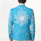 New Zealand Matariki Waiti Blazer Maori Moko Cyan Galaxy