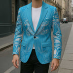 New Zealand Matariki Waiti Blazer Maori Moko Cyan Galaxy